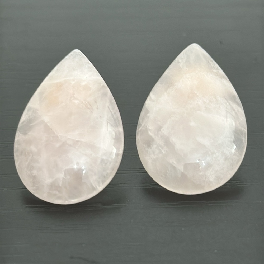 Lavender Jade Rain Drop Post Back Pierced Earrings